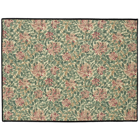Honeysuckle Indoor/Outdoor Floor Mat William Morris Green Pink