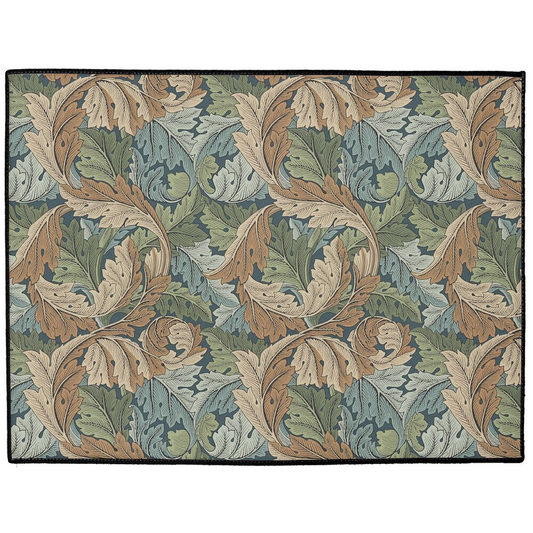 Acanthus Indoor/Outdoor Floor Mat William Morris Green Brown