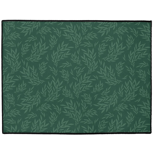 Leaf Indoor/Outdoor Floor Mat William Morris Dark Green