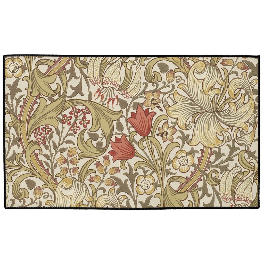 Golden Lily Indoor/Outdoor Floor Mat William Morris Brick Manilla