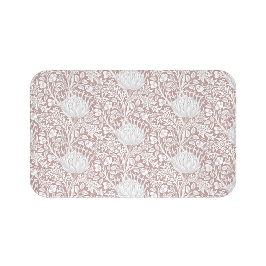 William Morris Bath Mat Artichoke Pink