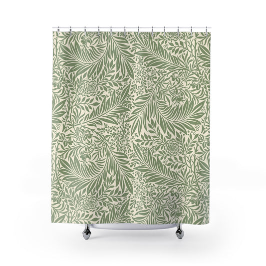 William Morris Larkspur Sage Green Shower Curtain