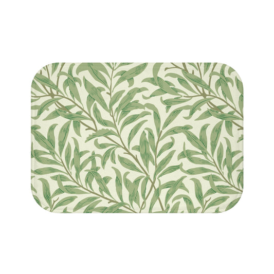 William Morris Bath Mat Willow Bough Summer Green