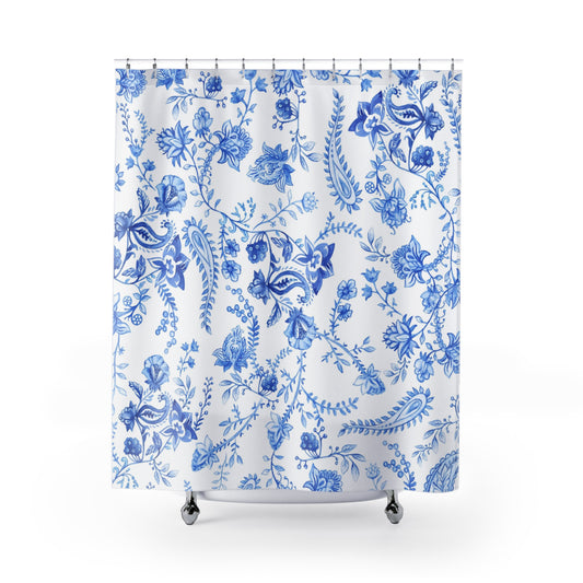 Peony Chinoiserie Shower Curtain