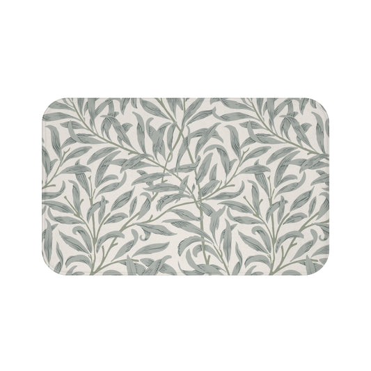 William Morris Bath Mat Gray Willow Bough