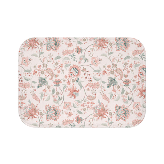Belvedere Chintz Bath Mat Peach