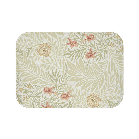 William Morris Bath Mat Soft Green Peach