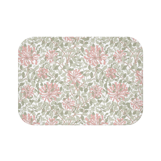 William Morris Bath Mat Honeysuckle Soft Green