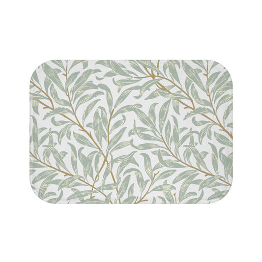 William Morris Bath Mat Willow Bough Blue Green