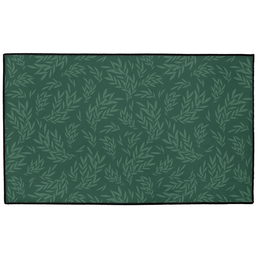 Leaf Indoor/Outdoor Floor Mat William Morris Dark Green