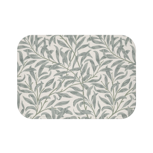William Morris Bath Mat Gray Willow Bough