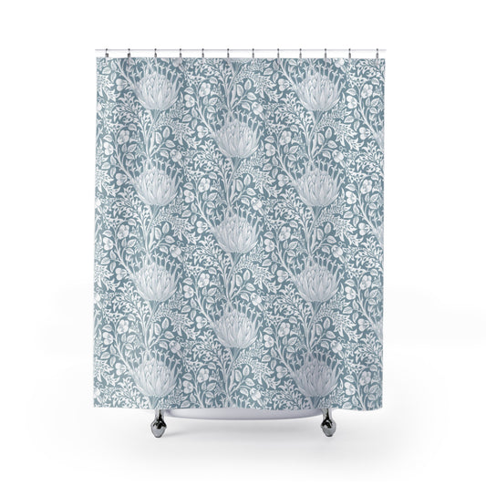 William Morris Artichoke Soft Blue Shower Curtain