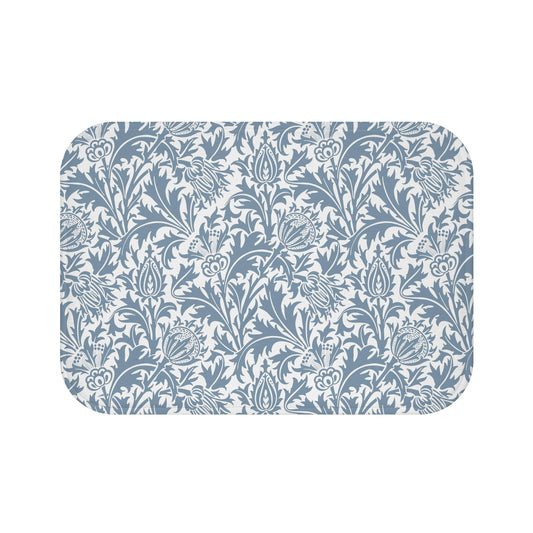 William Morris Bath Mat Thistle Blue