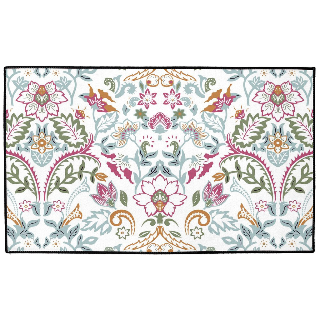 Art Nouveau Indoor/Outdoor Floor Mat William Morris Pink White