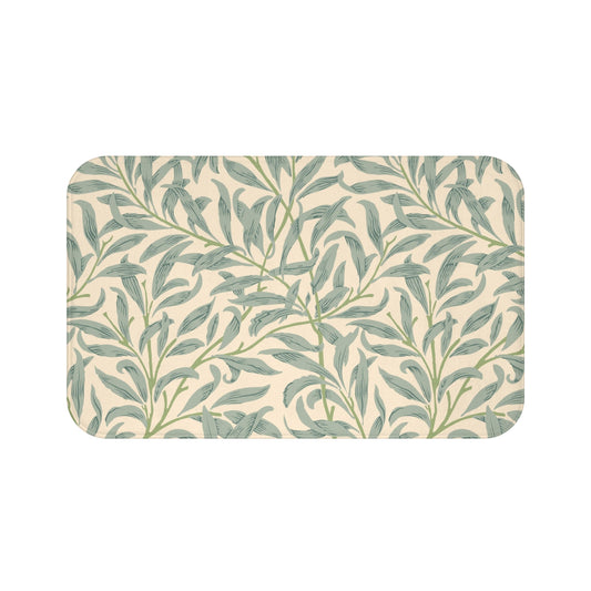 William Morris Bath Mat Willow Bough Sage Green