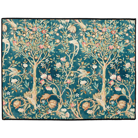 Melsetter Indoor/Outdoor Floor Mat William Morris Teal