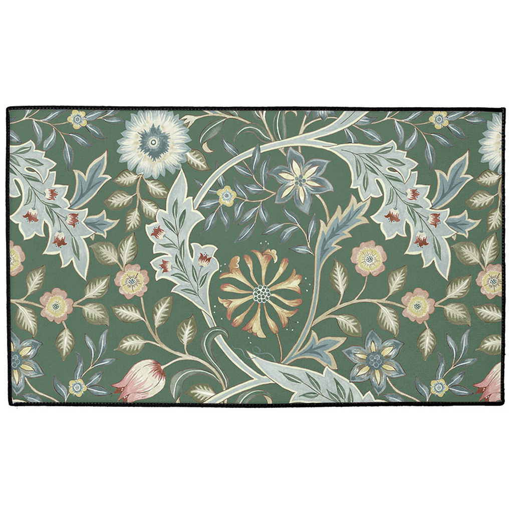 Wilhelmina Indoor/Outdoor Floor Mat William Morris Orkney Green