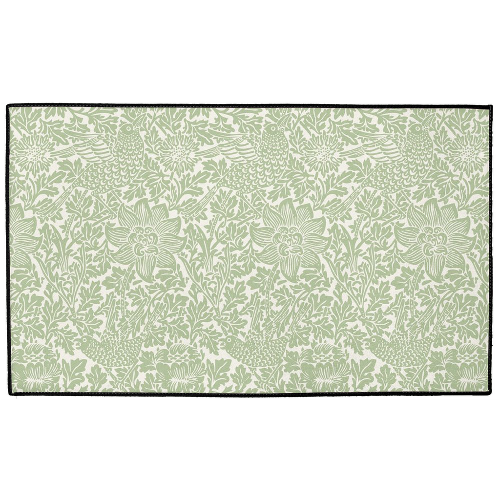 Bird & Anemone Indoor/Outdoor Floor Mat William Morris Sage Green
