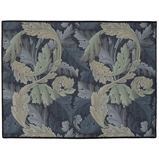 Acanthus Indoor/Outdoor Floor Mat William Morris Dark Indigo Blue