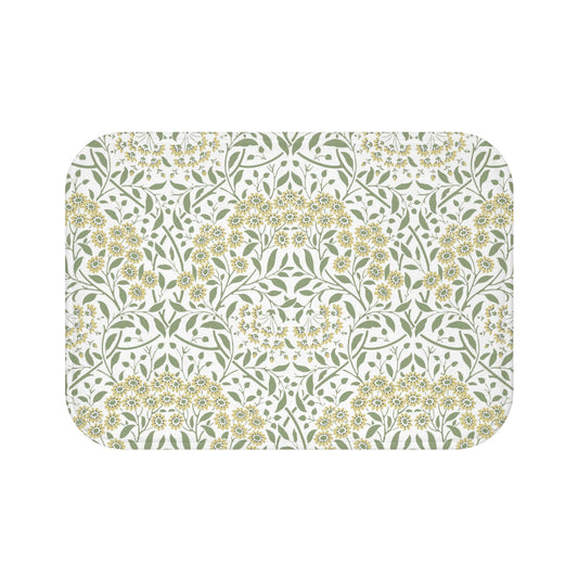 William Morris Bath Mat Floral Yellow Green