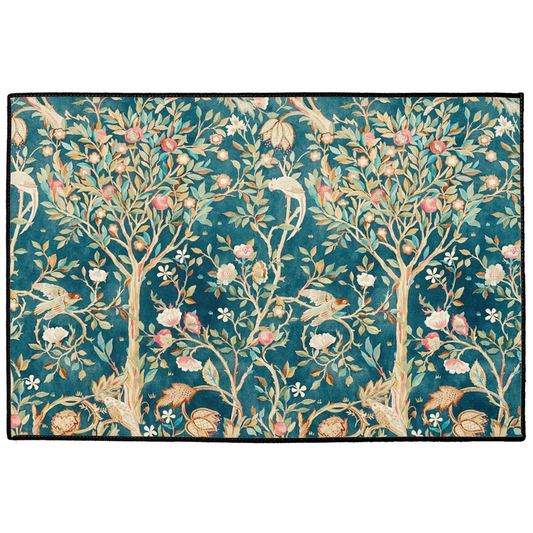 Melsetter Indoor/Outdoor Floor Mat William Morris Teal