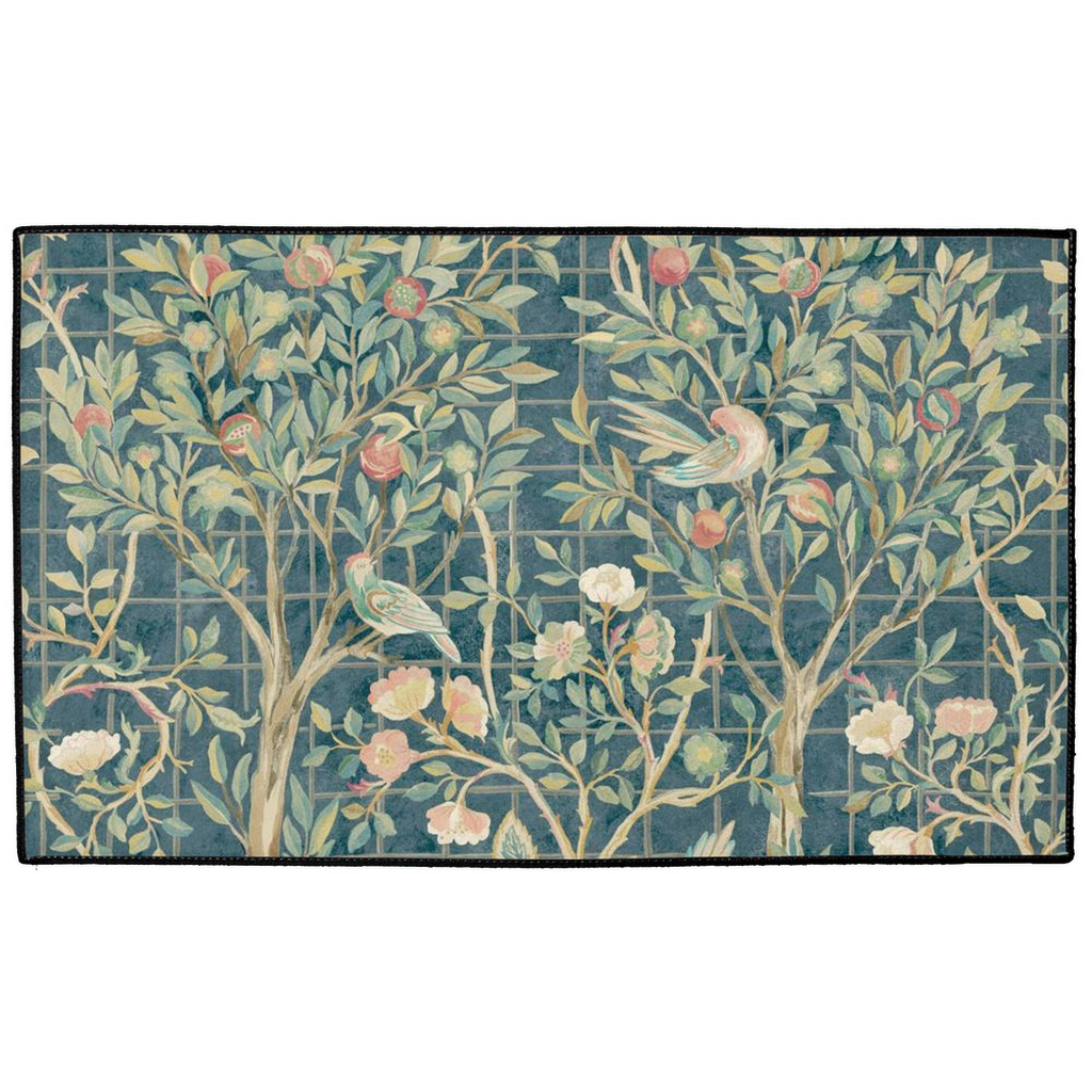 Melsetter Indoor/Outdoor Floor Mat William Morris Indigo Blue