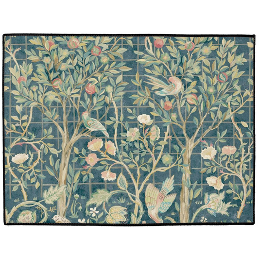 Melsetter Indoor/Outdoor Floor Mat William Morris Indigo Blue