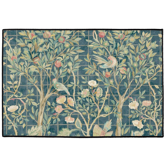 Melsetter Indoor/Outdoor Floor Mat William Morris Indigo Blue