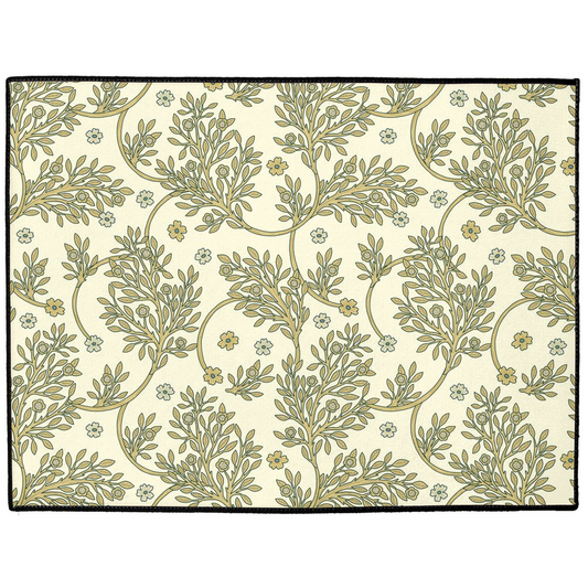 Golden Leaf Indoor/Outdoor Floor Mat William Morris Cream Gold
