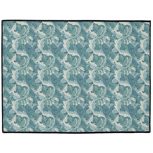 Acanthus Indoor/Outdoor Floor Mat William Morris Blue Teal