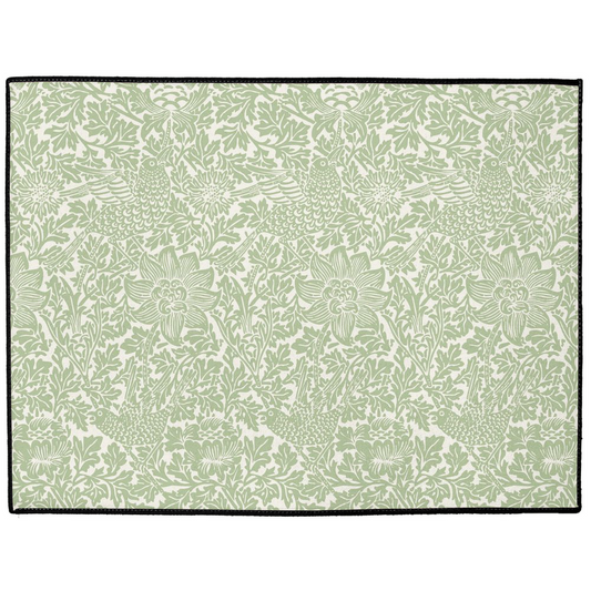 Bird & Anemone Indoor/Outdoor Floor Mat William Morris Sage Green