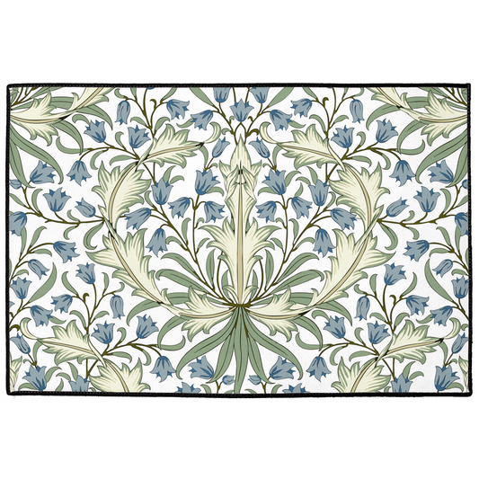 Bluebell Indoor/Outdoor Floor Mat William Morris Blue White
