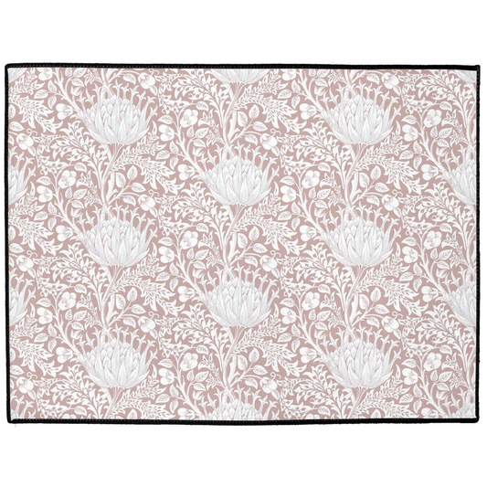 Artichoke Indoor/Outdoor Floor Mat William Morris Dusty Rose