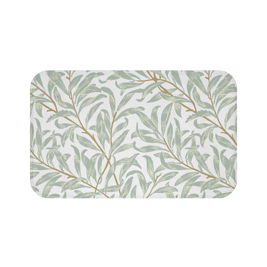William Morris Bath Mat Willow Bough Blue Green