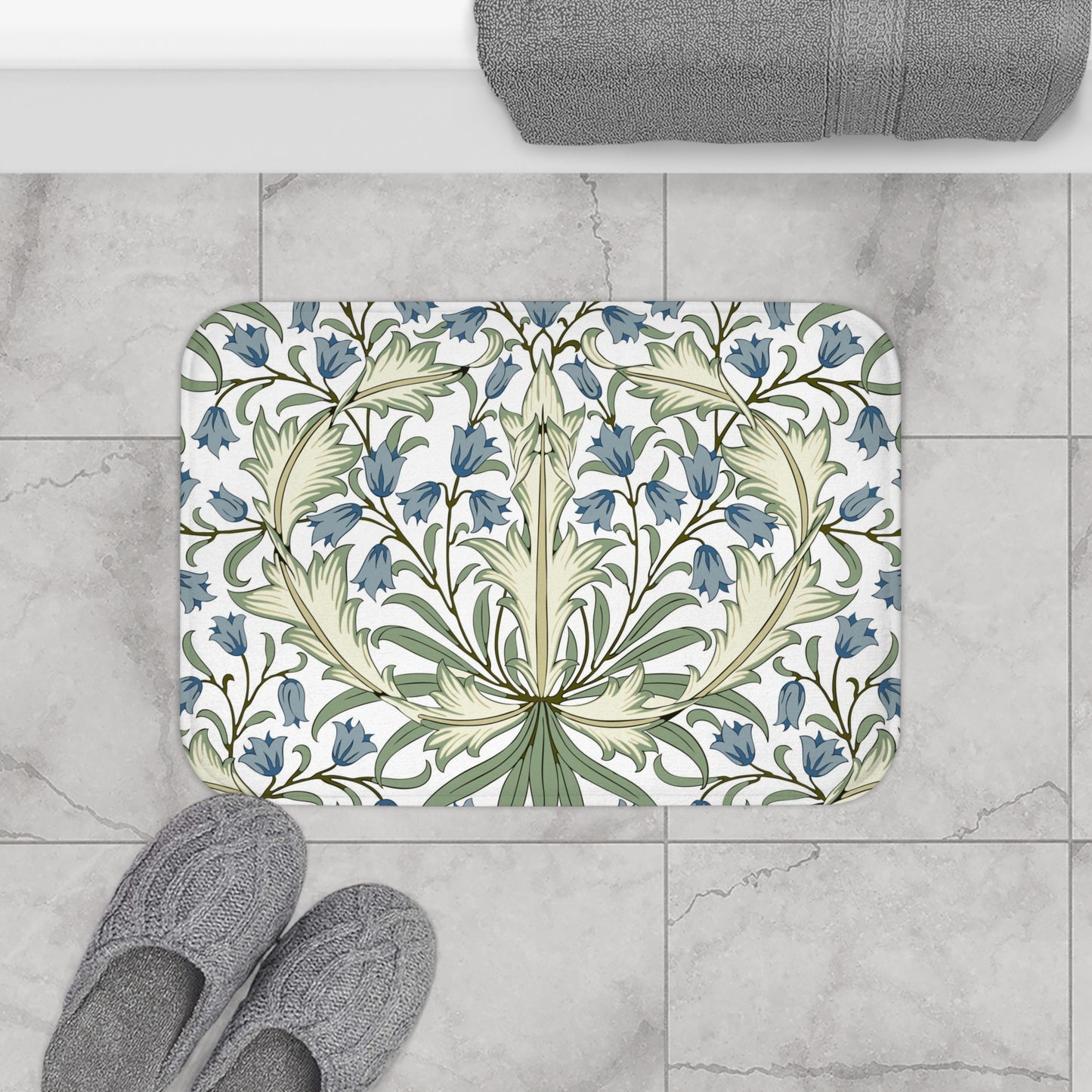 William Morris Bath Mat Bluebell