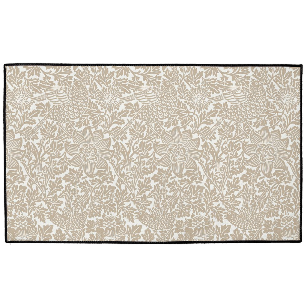 Bird & Anemone Indoor/Outdoor Floor Mat William Morris Beige