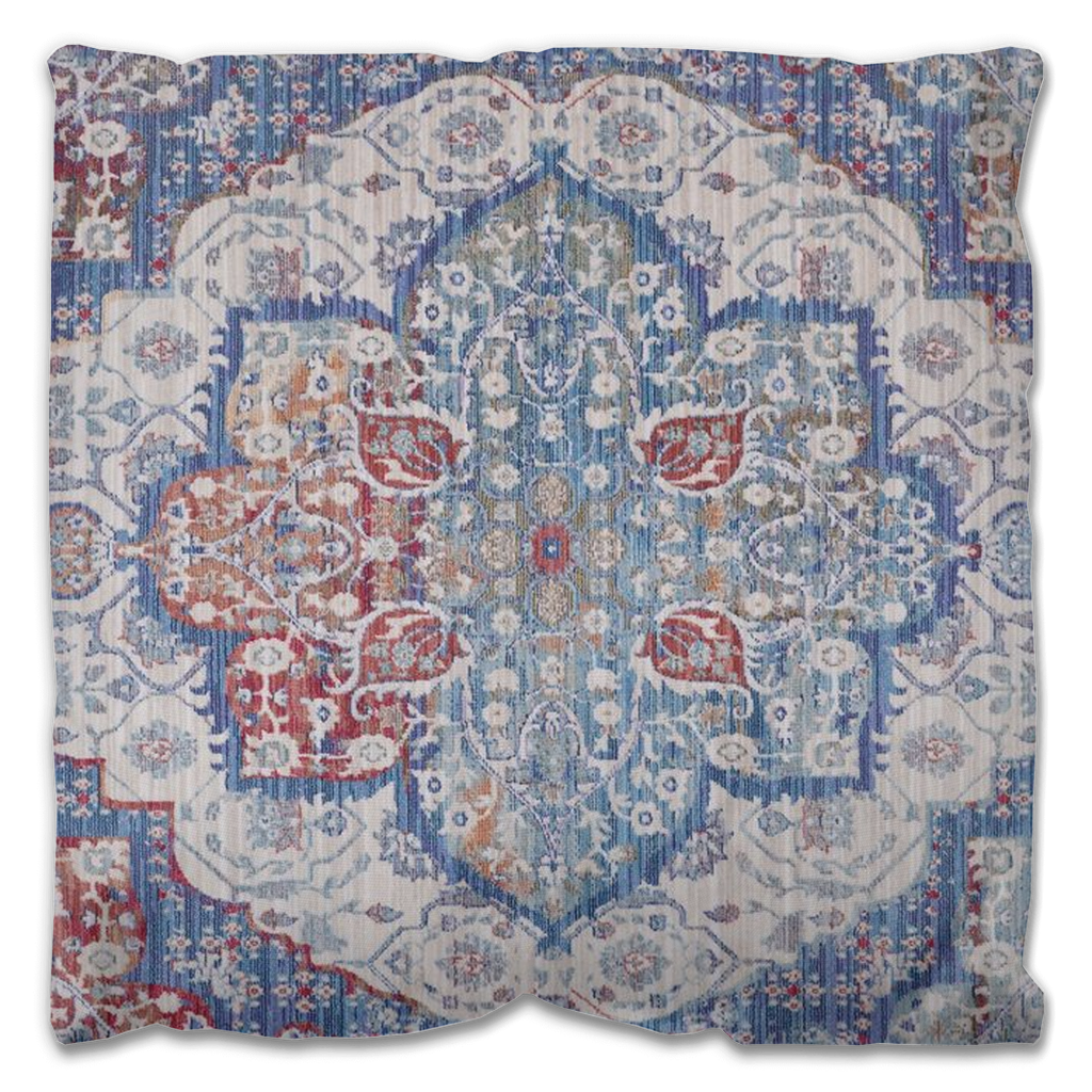 Ament Persian Outdoor Pillows Faded Blue Red