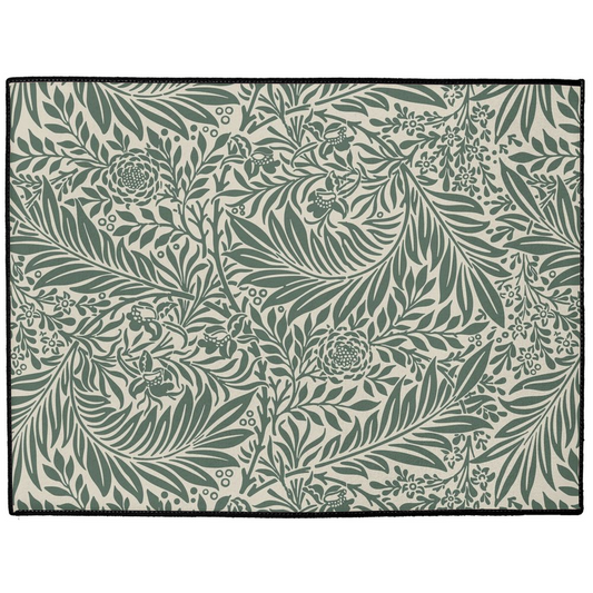 Larkspur Indoor/Outdoor Floor Mat William Morris Forest Green