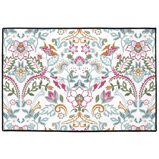 Art Nouveau Indoor/Outdoor Floor Mat William Morris Pink White