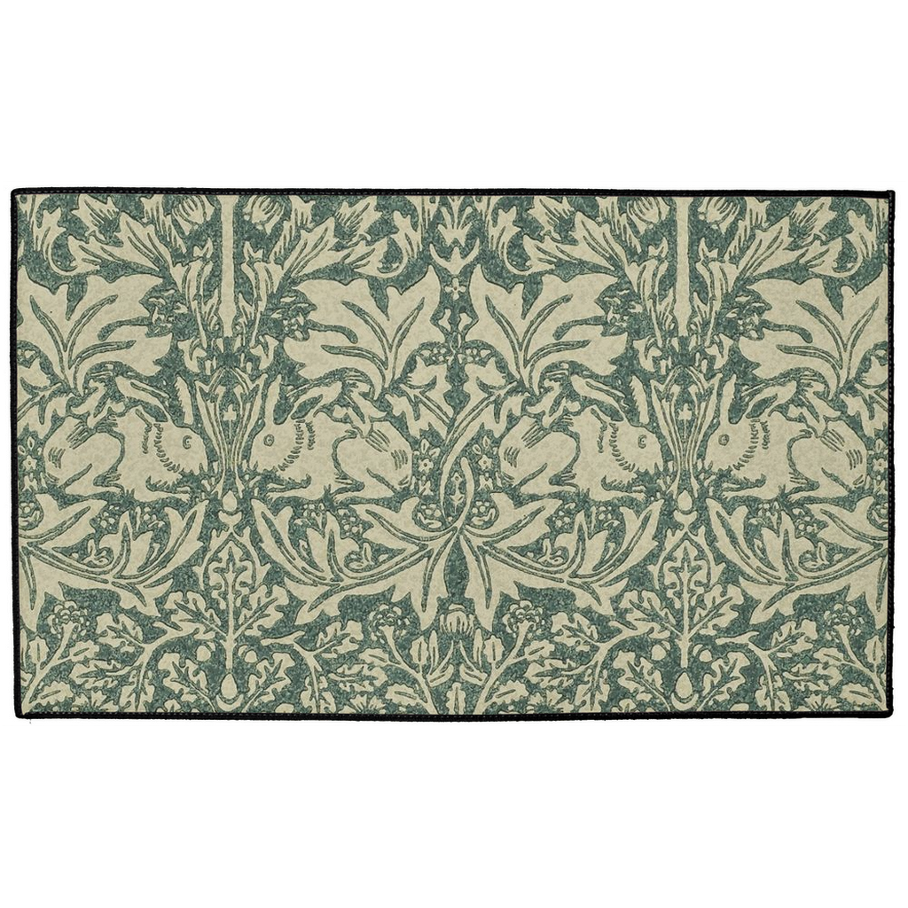 Brer Rabbit Indoor/Outdoor Floor Mat William Morris Forest Green