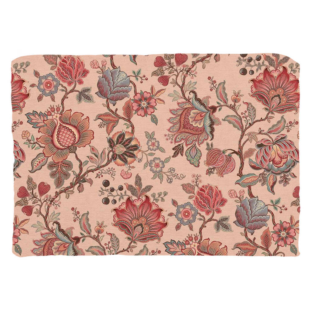 Malay Chintz Cotton Pillows Pink & Red