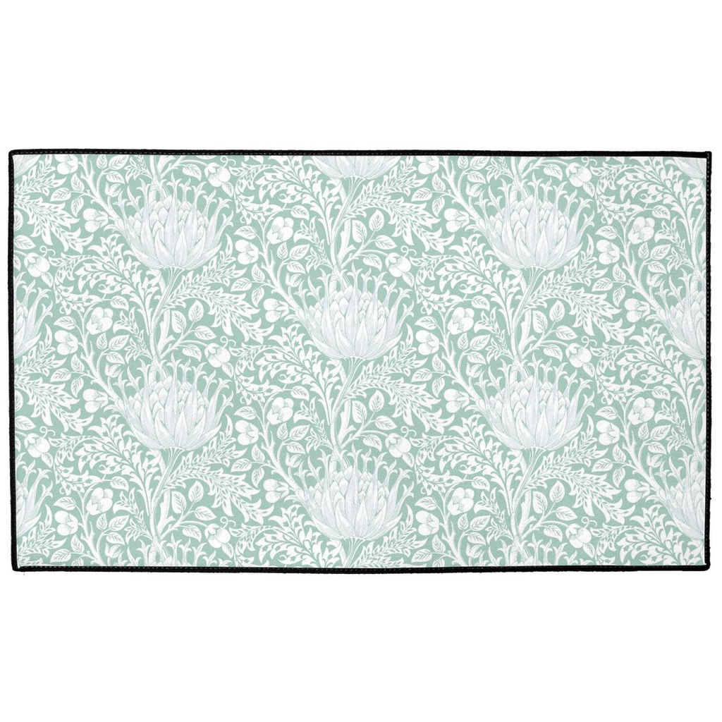 Artichoke Indoor/Outdoor Floor Mat William Morris Aqua Mint