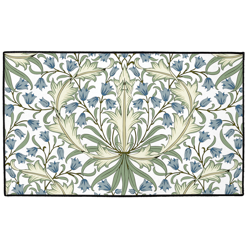 Bluebell Indoor/Outdoor Floor Mat William Morris Blue White