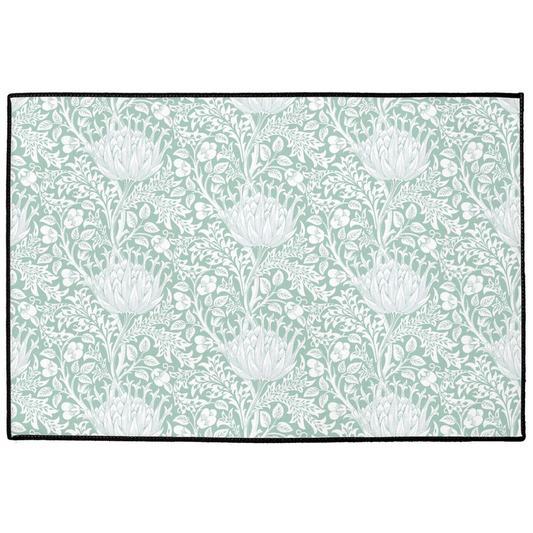 Artichoke Indoor/Outdoor Floor Mat William Morris Aqua Mint