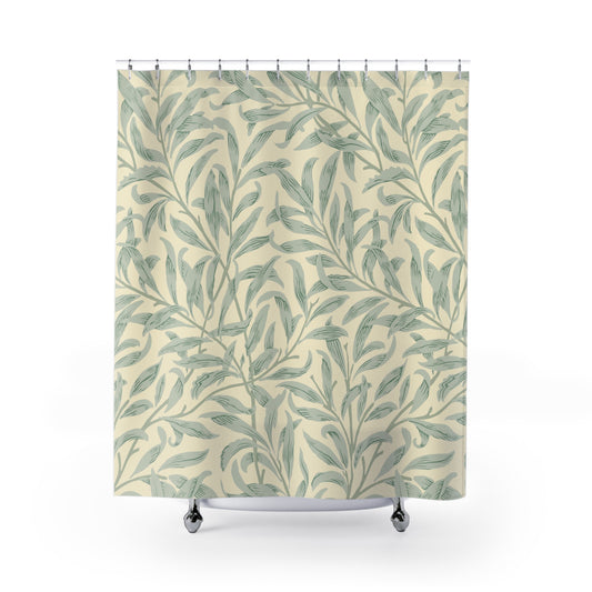 William Morris Willow Bough Lemon Sage Shower Curtain