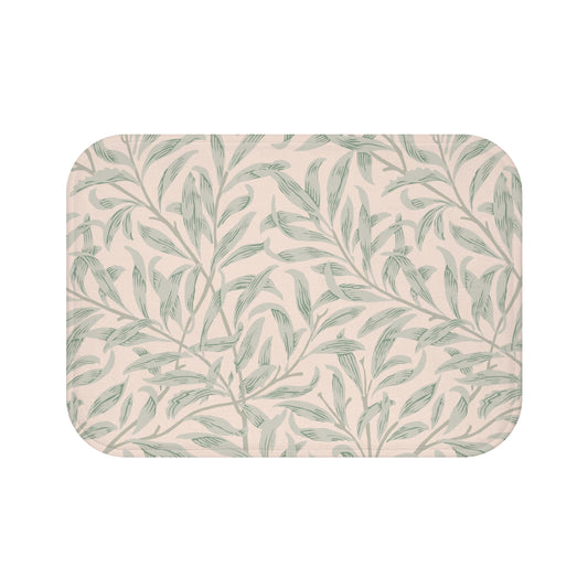 William Morris Bath Mat Willow Bough Peach Sage