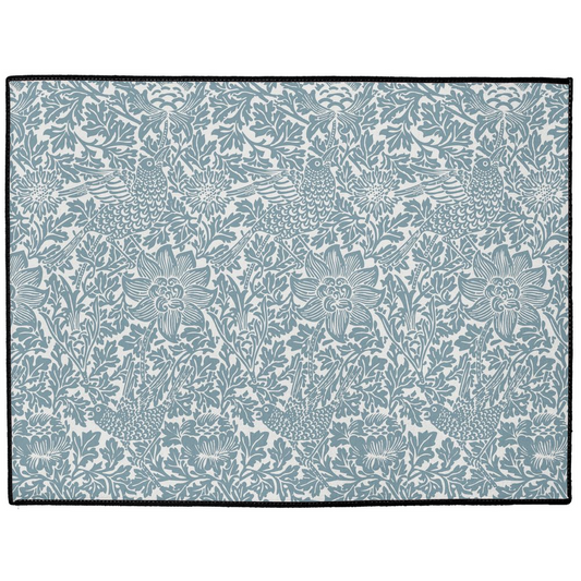 Bird & Anemone Indoor/Outdoor Floor Mat William Morris French Blue