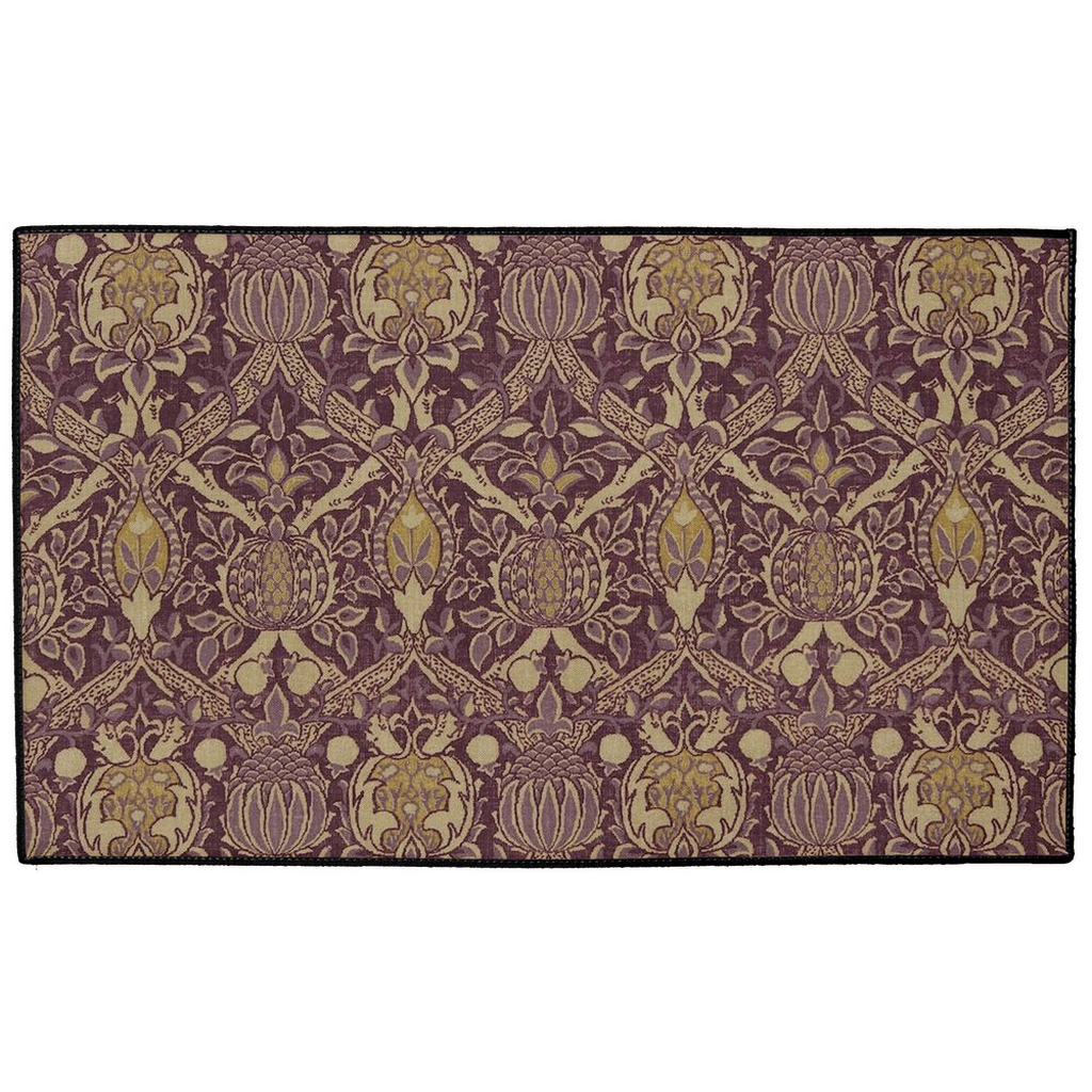 Granada Indoor/Outdoor Floor Mat William Morris Wine
