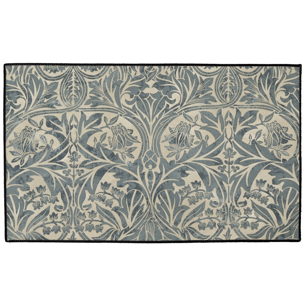 Bluebell Indoor/Outdoor Floor Mat William Morris Blue Seagreen