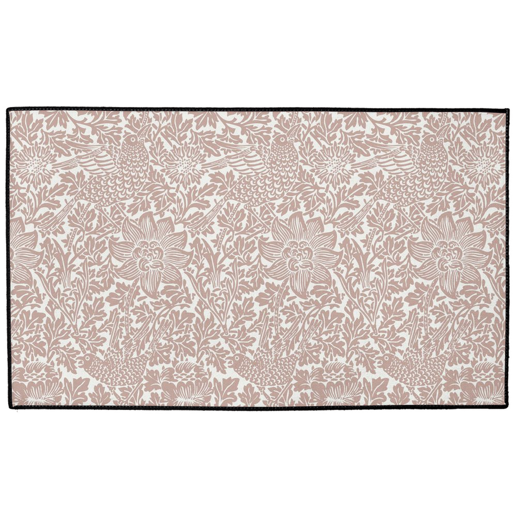 Bird & Anemone Indoor/Outdoor Floor Mat William Morris Terracotta
